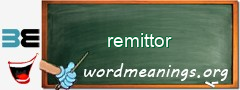 WordMeaning blackboard for remittor